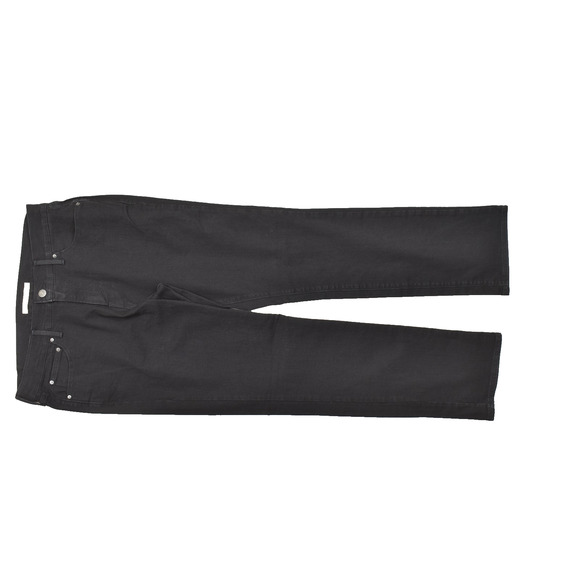 Levi's 505 Straight Fit Black Jeans Women's Size 31 Stretch Blend Dark Wash - Picture 1 of 8